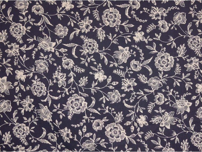 Printed Cotton Poplin Fabric - Vintage Vines Dream